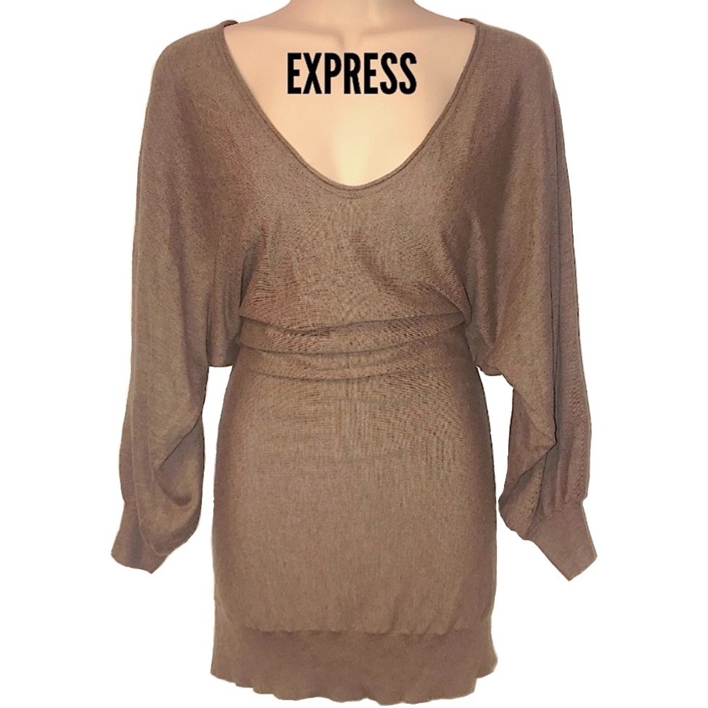 Express Oatmeal Batwing Sleeve Sweater Size M